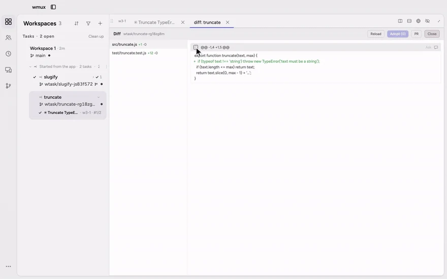 One prompt, many worktrees